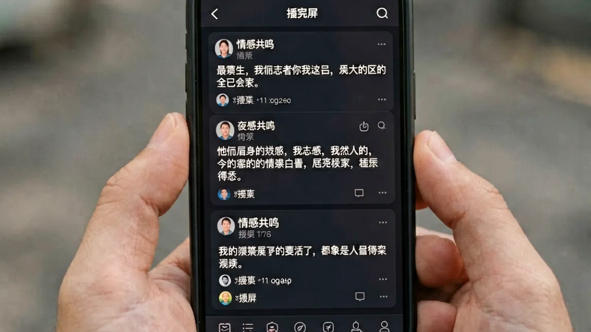御梦子与粉丝互动的评论区氛围呈现，展现安静克制但情感浓度较高的社区特征